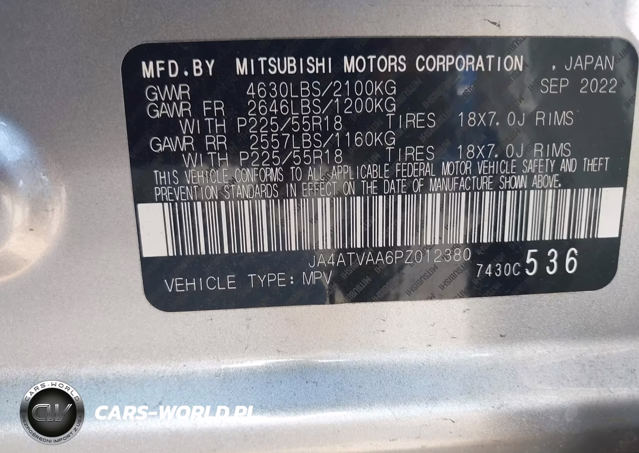 2023 Mitsubishi Eclipse Cross Le S-Awc-Ralliart S-Awc VIN:JA4ATVAA6PZ012380 - 9