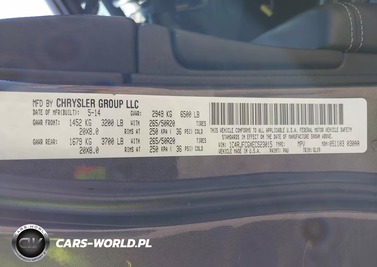 2014 Jeep Grand Cherokee Overland VIN:1C4RJFCGXEC523015 - 9