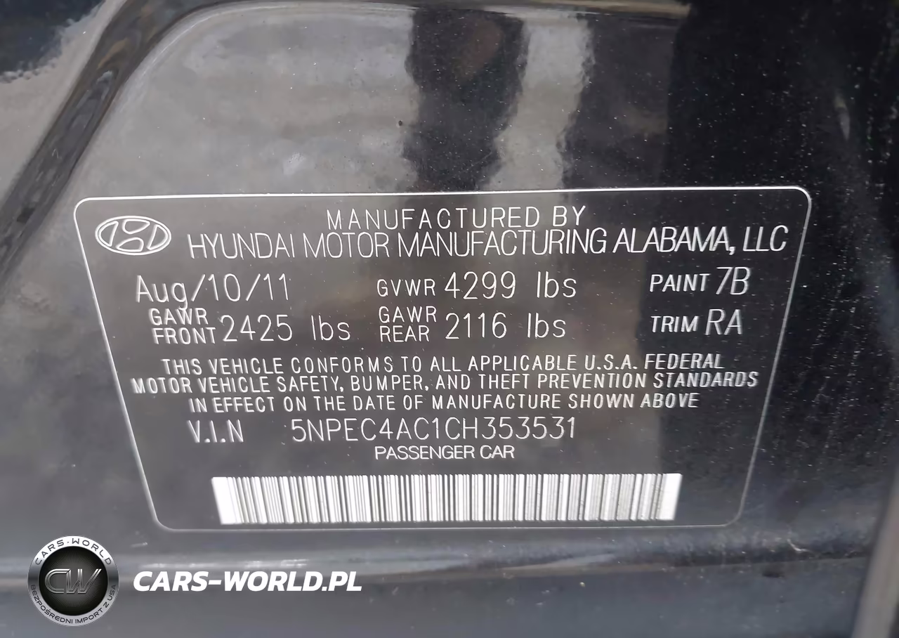 2012 Hyundai Sonata Limited VIN:5NPEC4AC1CH353531 - 9