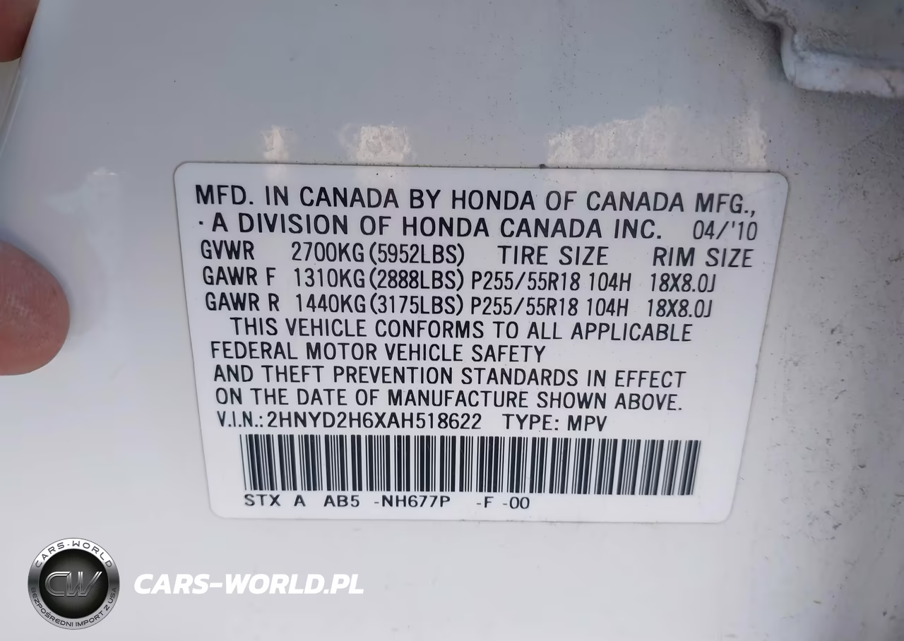 2010 Acura Mdx Technology Package VIN:2HNYD2H6XAH518622 - 9