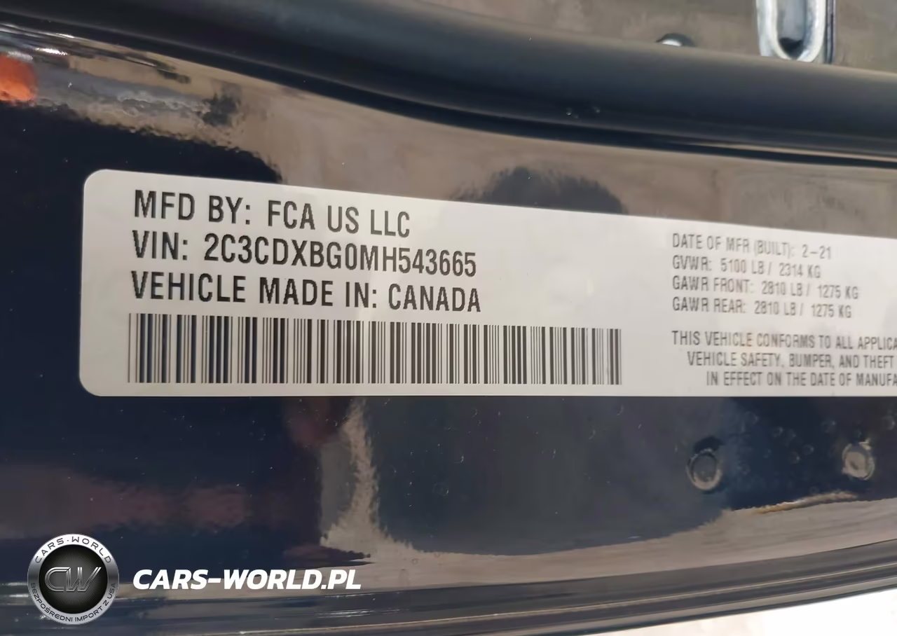 2021 Dodge Charger Sxt Rwd VIN:2C3CDXBG0MH543665 - 9