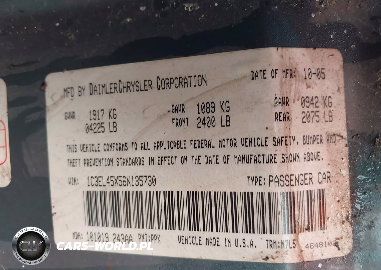 2006 Chrysler Sebring VIN:1C3EL45X56N135730 - 9