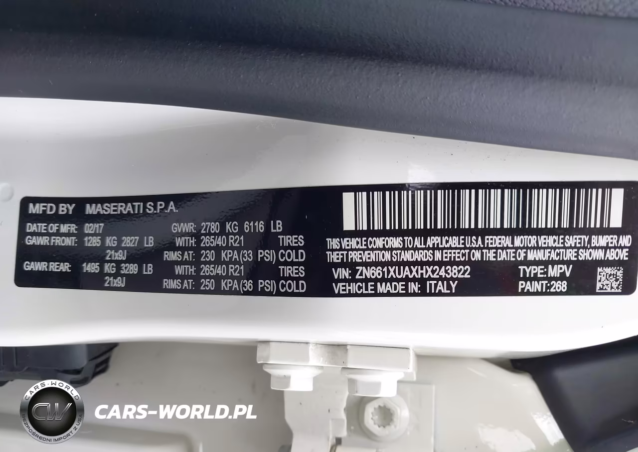 2017 Maserati Levante VIN:ZN661XUAXHX243822 - 9