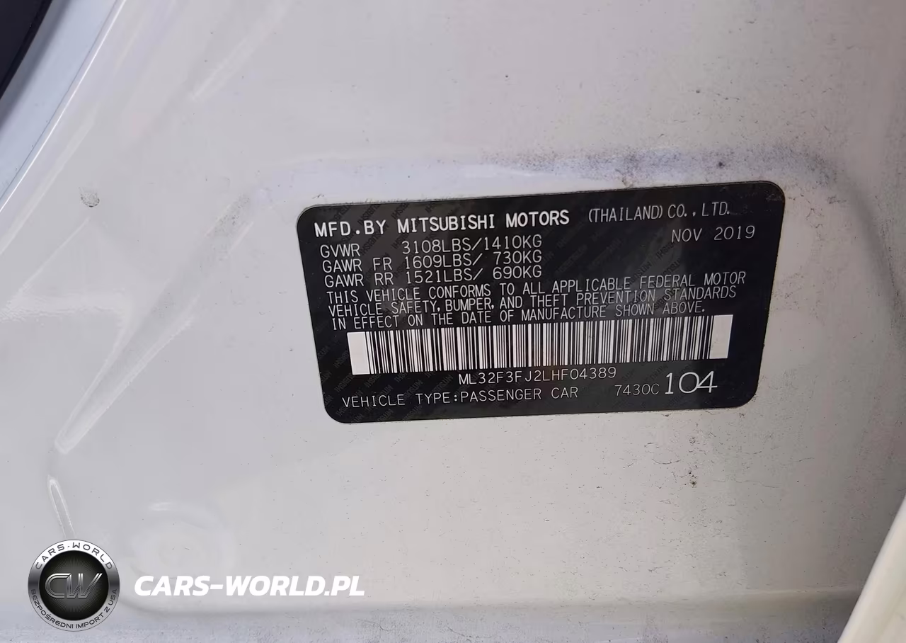 2020 Mitsubishi Mirage G4 Es VIN:ML32F3FJ2LHF04389 - 9