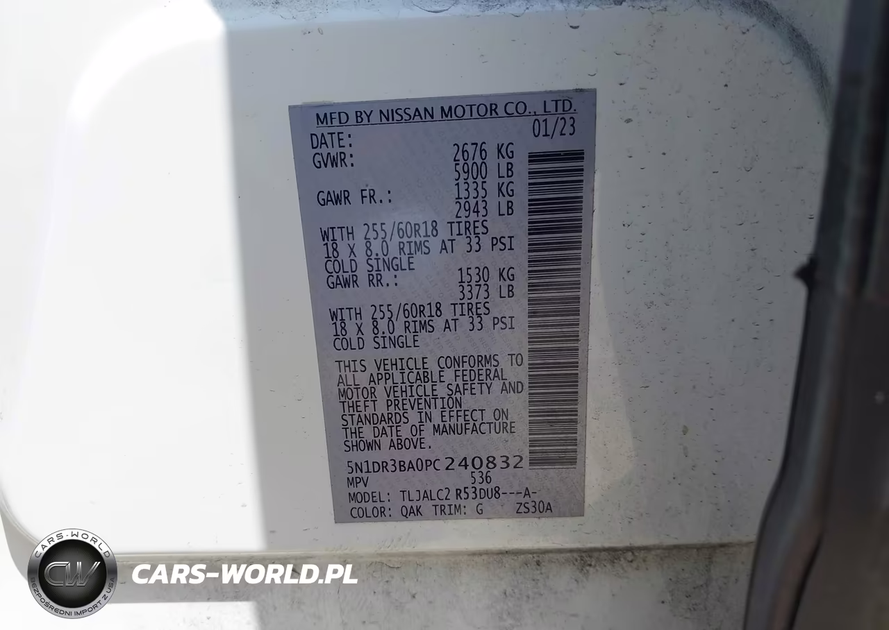 2023 Nissan Pathfinder Sv Fwd VIN:5N1DR3BA0PC240832 - 9