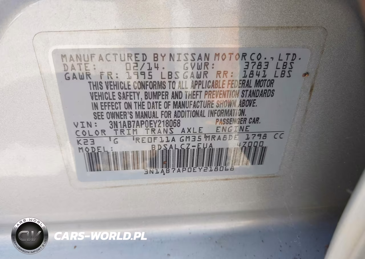 2014 Nissan Sentra S VIN:3N1AB7AP0EY218068 - 9
