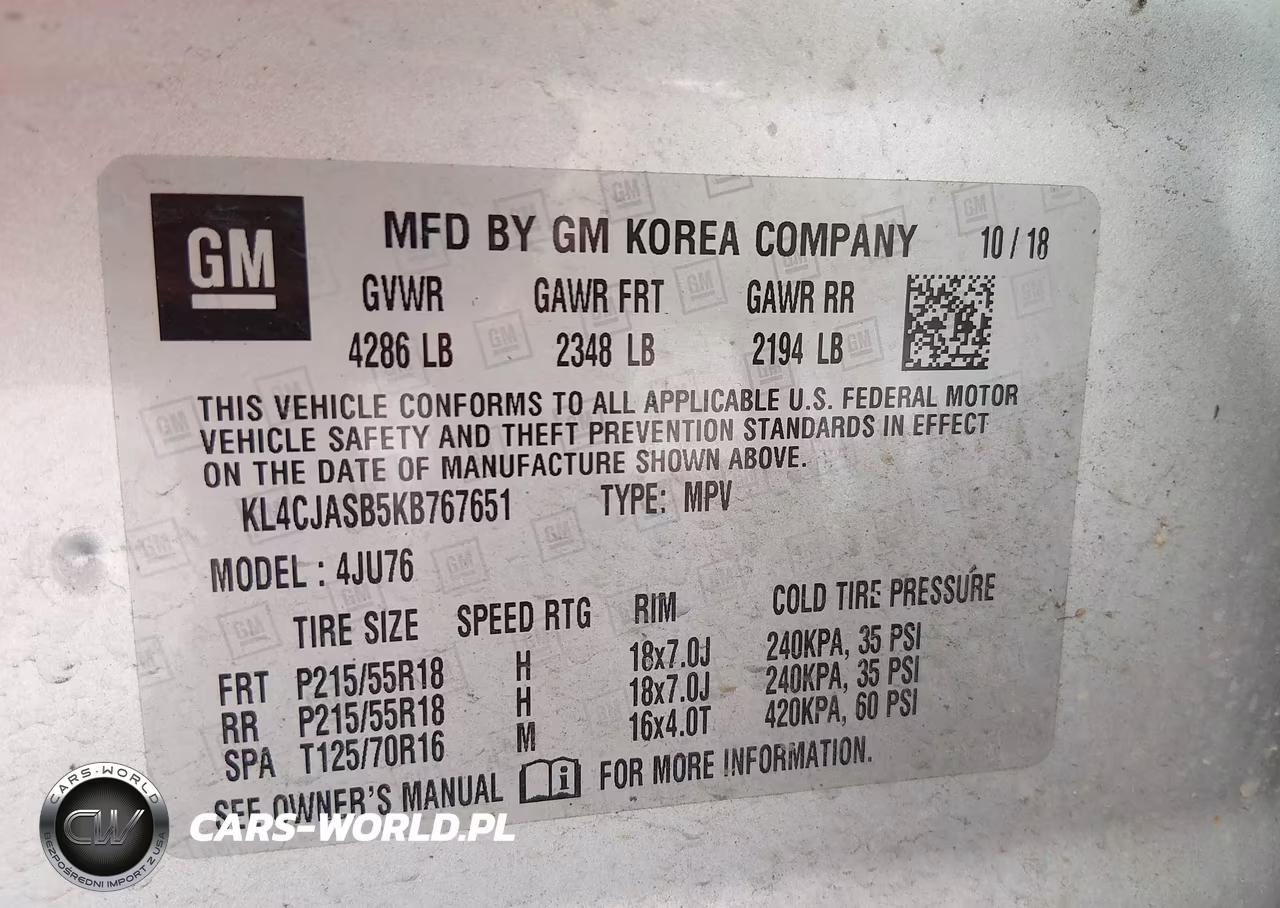 2019 Buick Encore Fwd Preferred VIN:KL4CJASB5KB767651 - 9