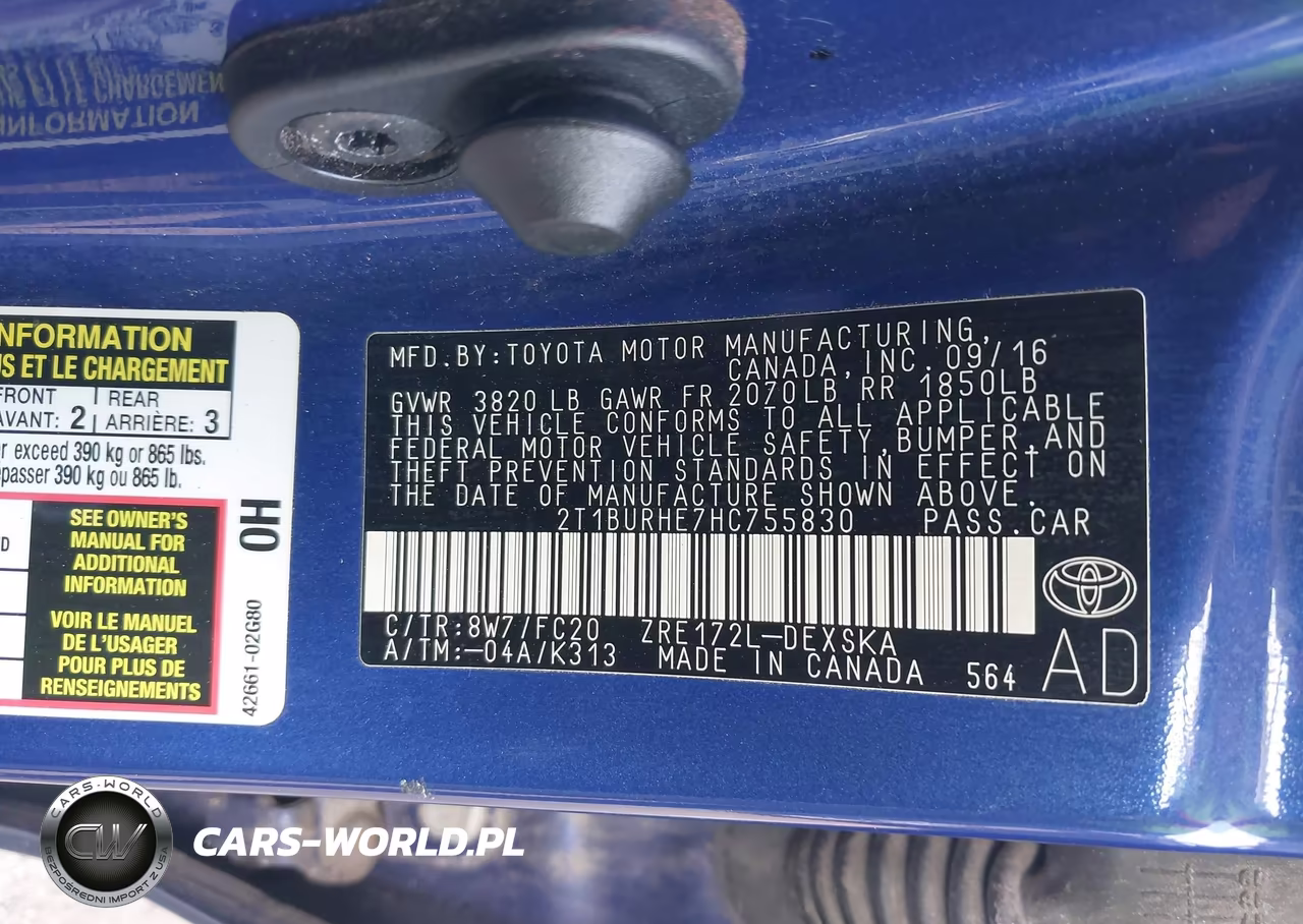 2017 Toyota Corolla Se VIN:2T1BURHE7HC755830 - 9
