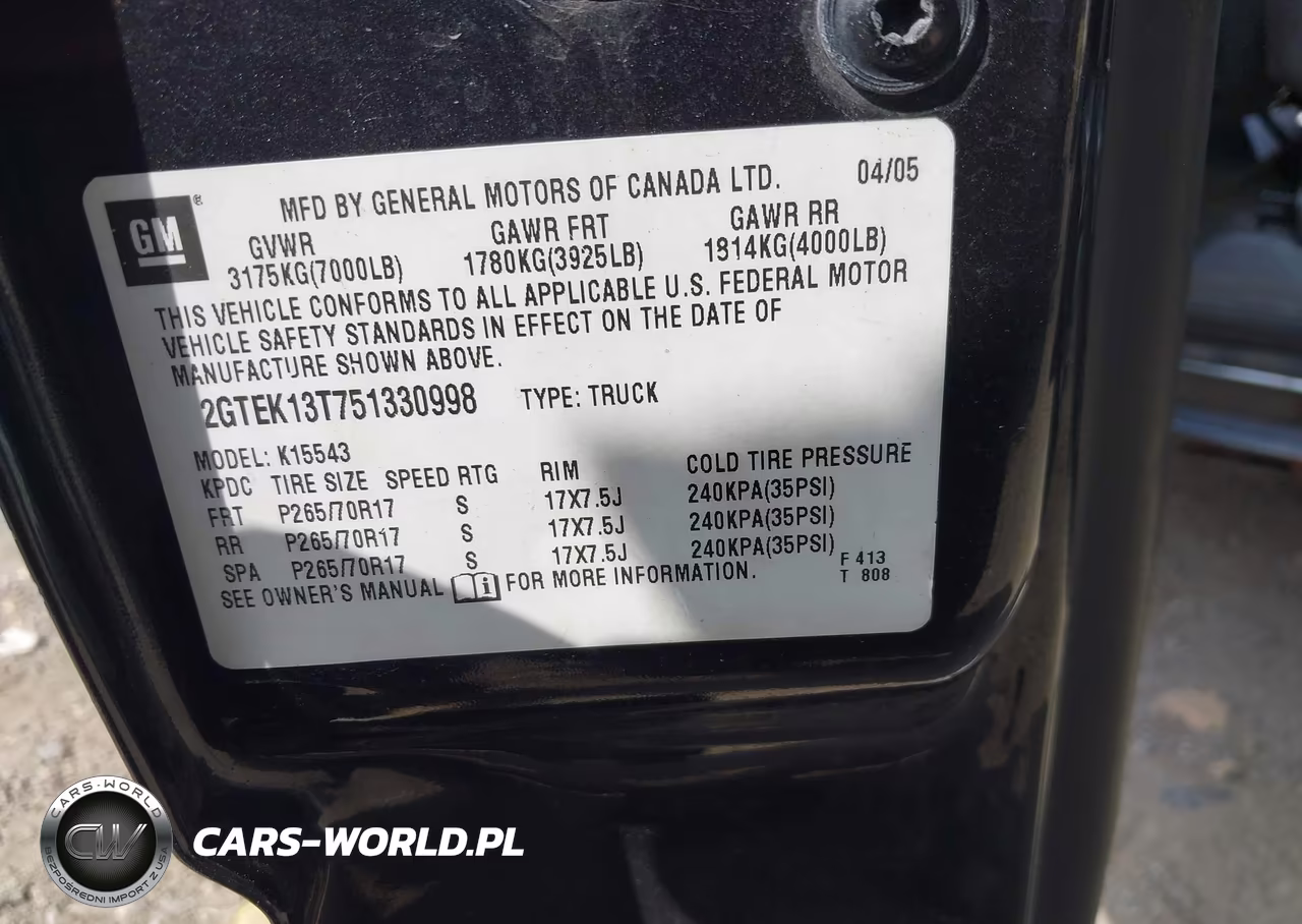 2005 GMC Sierra 1500 Sle VIN:2GTEK13T751330998 - 9