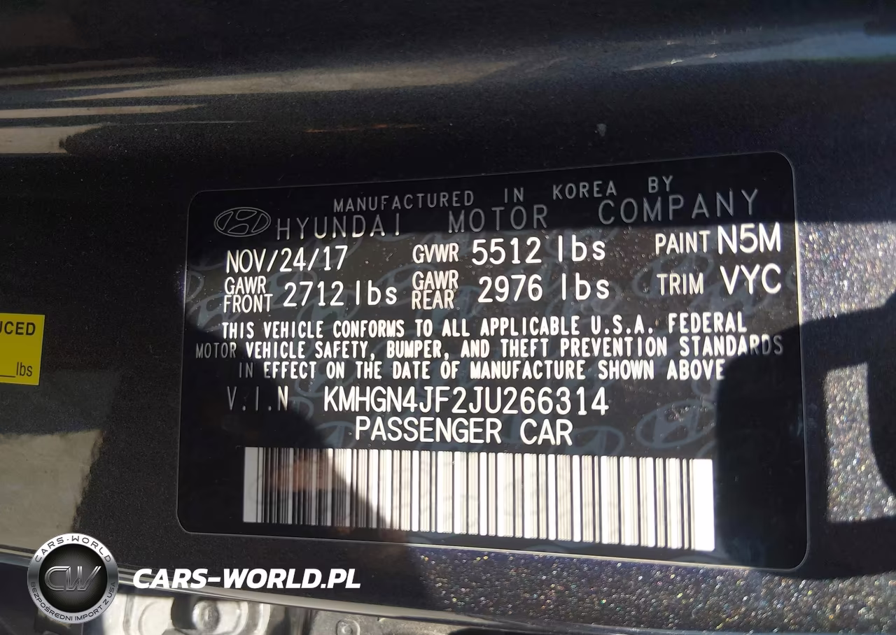 GENESIS G80 VIN:KMHGN4JF2JU266314 - 9
