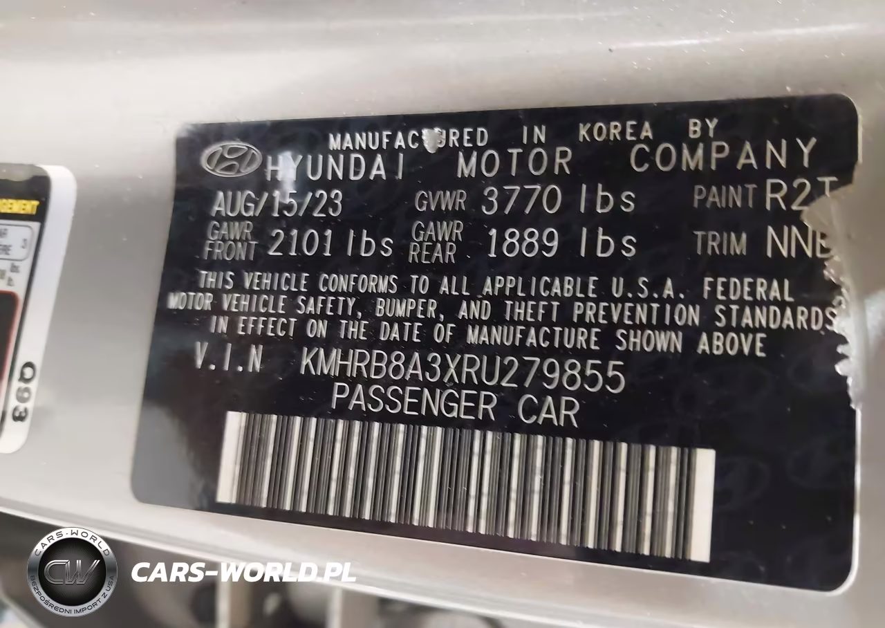 2024 Hyundai Venue Se VIN:KMHRB8A3XRU279855 - 9