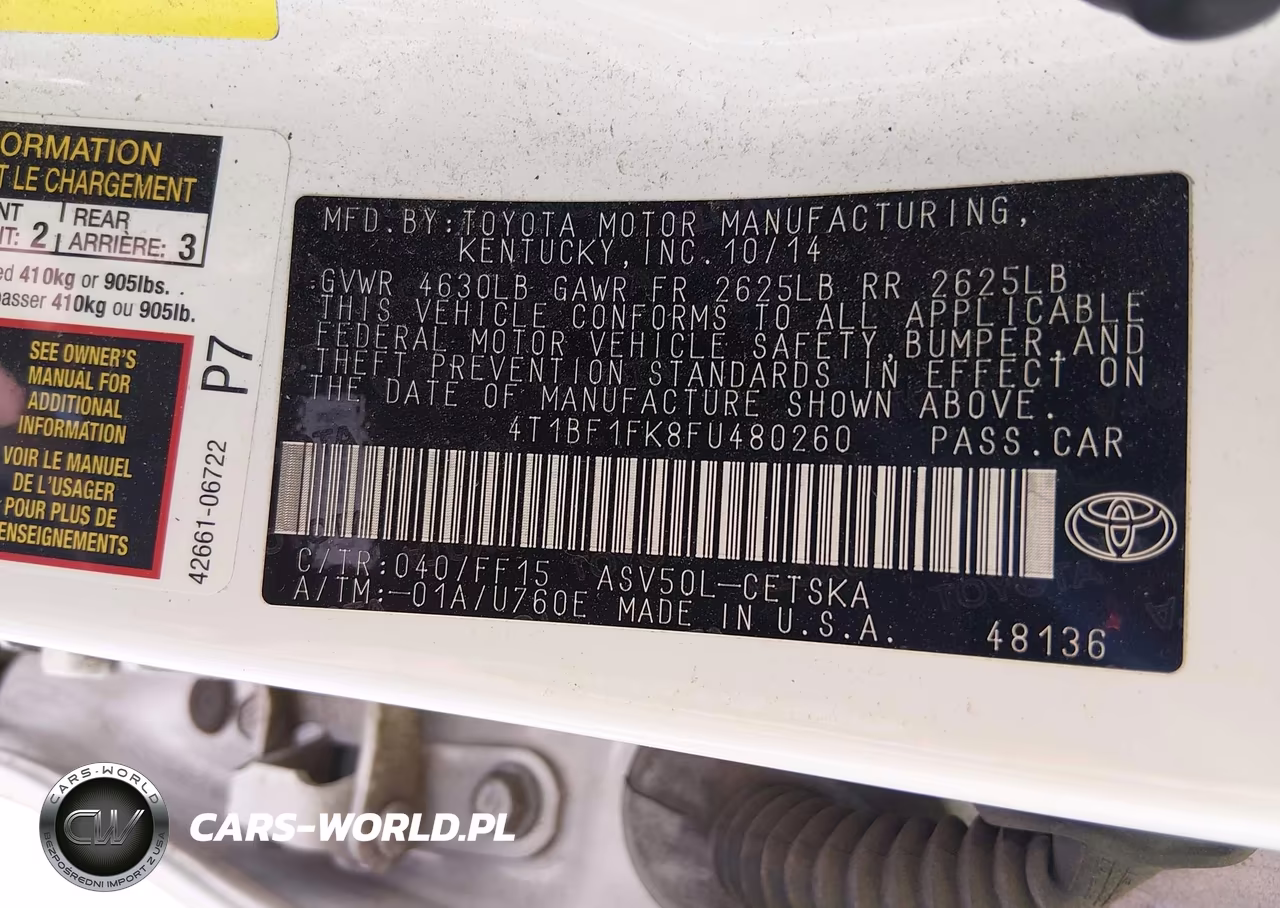 2015 Toyota Camry Se VIN:4T1BF1FK8FU480260 - 9