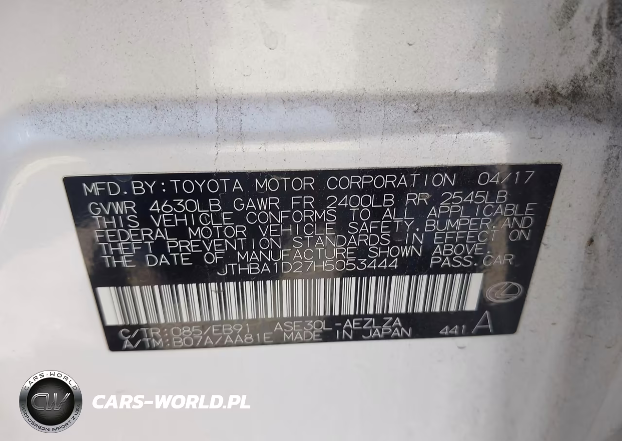 2017 Lexus Is 200T VIN:JTHBA1D27H5053444 - 9