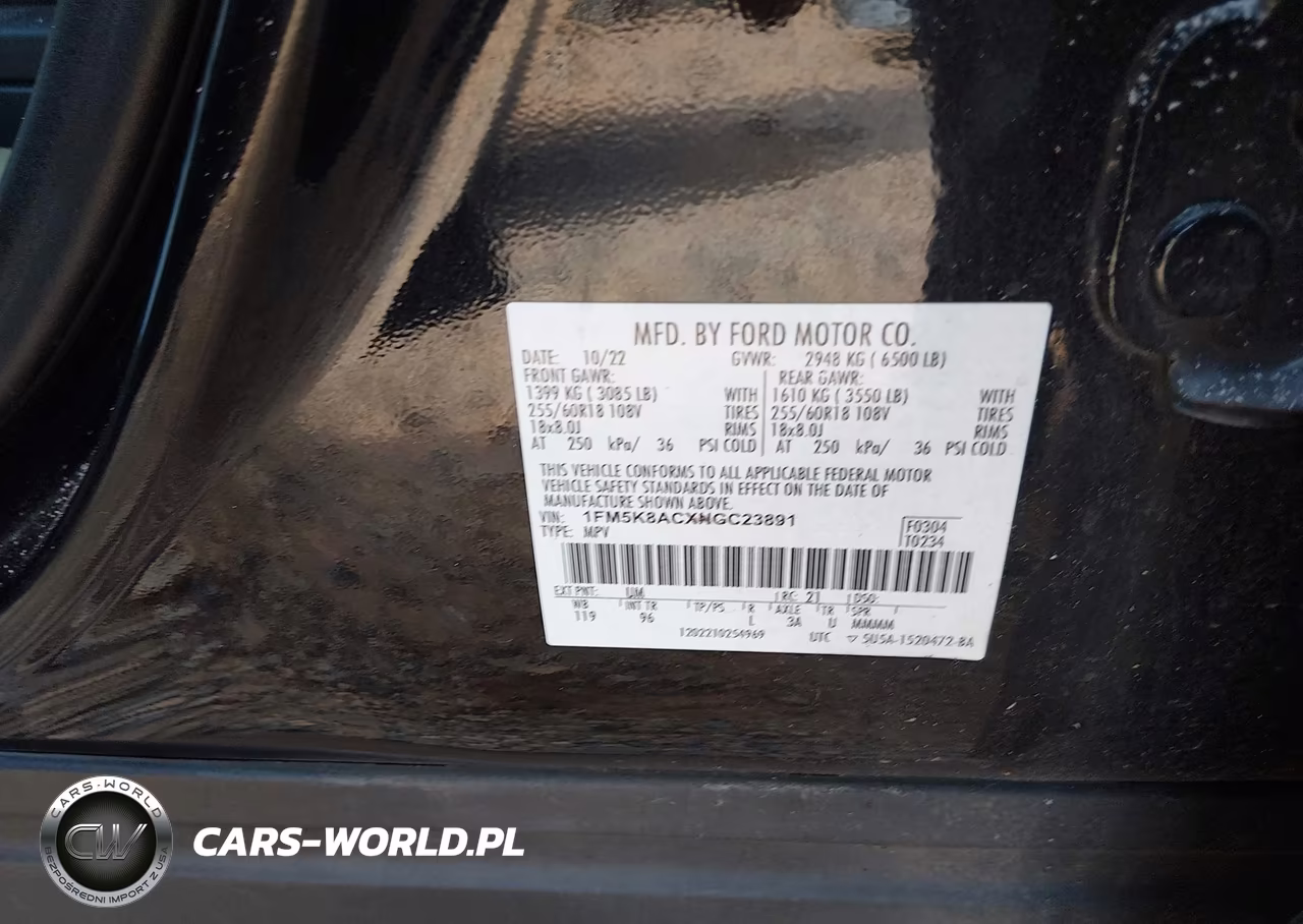 2022 Ford Police Interceptor Utility VIN:1FM5K8ACXNGC23891 - 9
