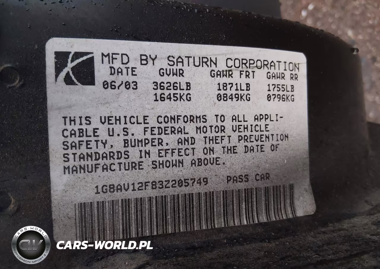 2003 Saturn Ion 3 VIN:1G8AV12F83Z205749 - 9