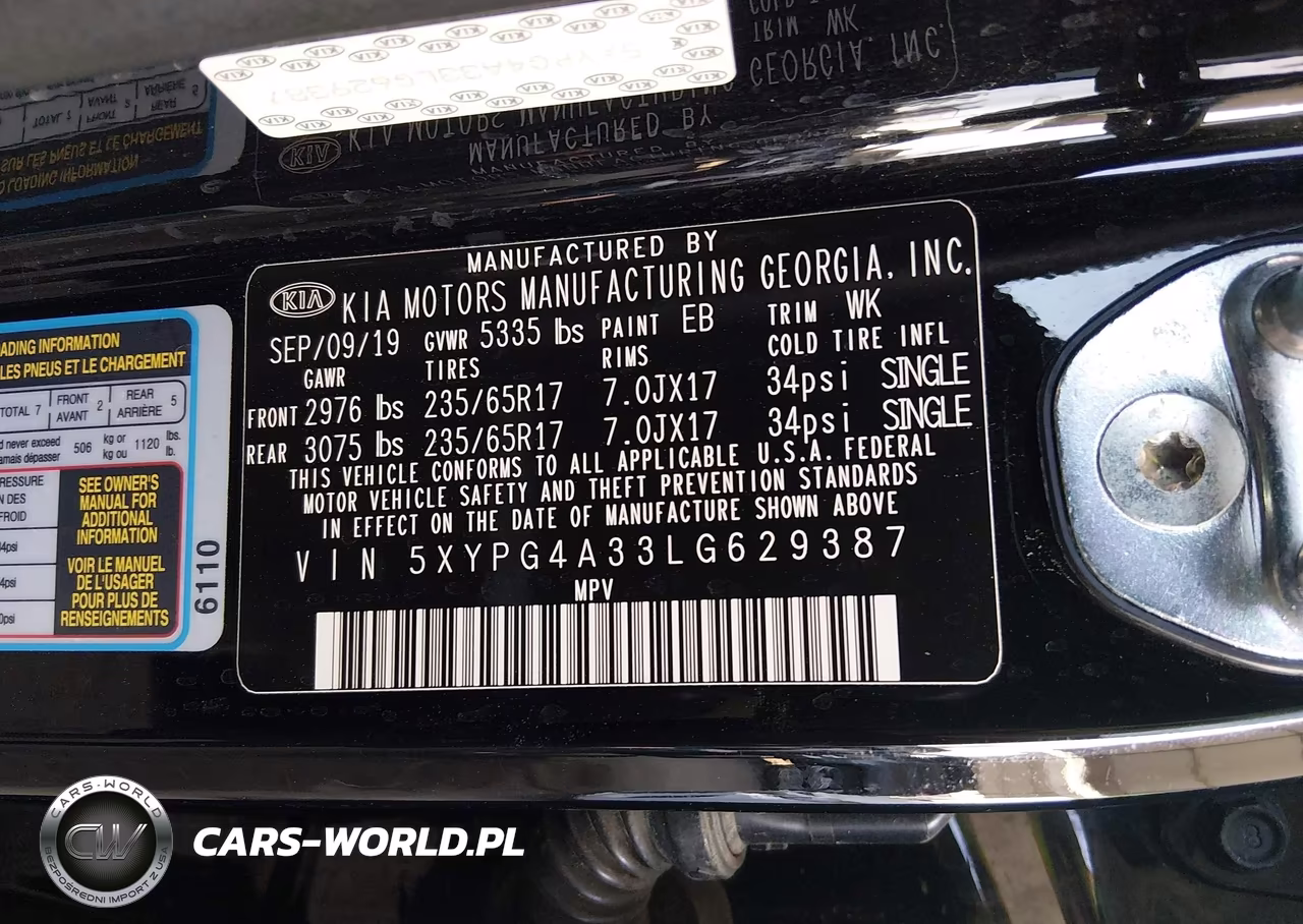 2020 Kia Sorento 2.4L Lx VIN:5XYPG4A33LG629387 - 9