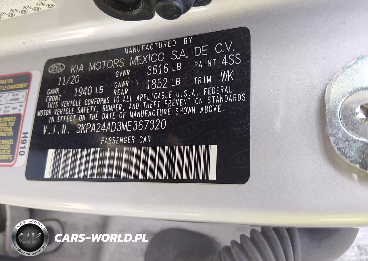 2021 Kia Rio S VIN:3KPA24AD3ME367320 - 9