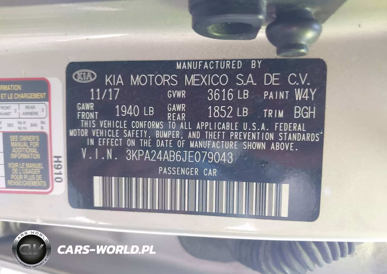 2018 Kia Rio S VIN:3KPA24AB6JE079043 - 9