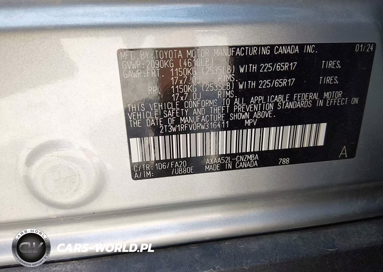 2024 Toyota Rav4 Xle VIN:2T3W1RFV0RW316411 - 9