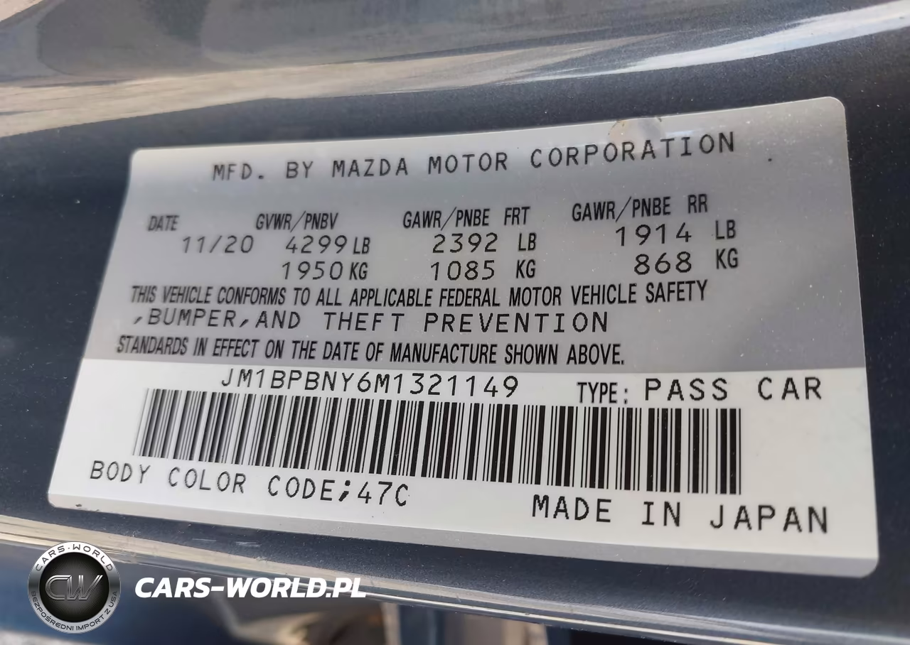 2021 Mazda Mazda3 2.5 Turbo Premium Plus VIN:JM1BPBNY6M1321149 - 9