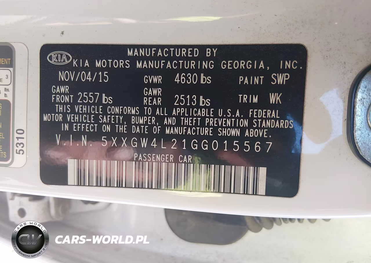 2016 Kia Optima Sx VIN:5XXGW4L21GG015567 - 9