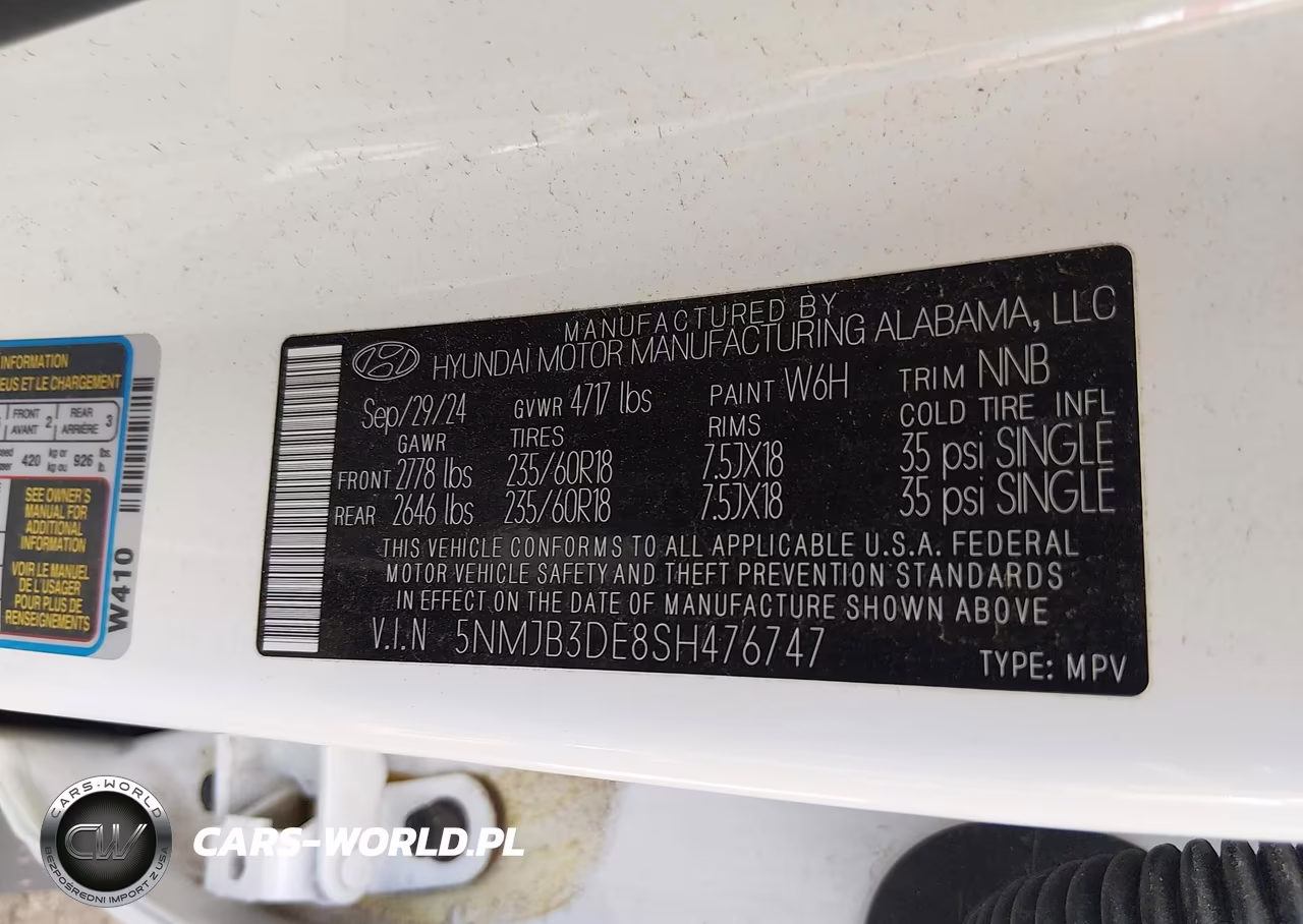 2025 Hyundai Tucson Sel VIN:5NMJB3DE8SH476747 - 9