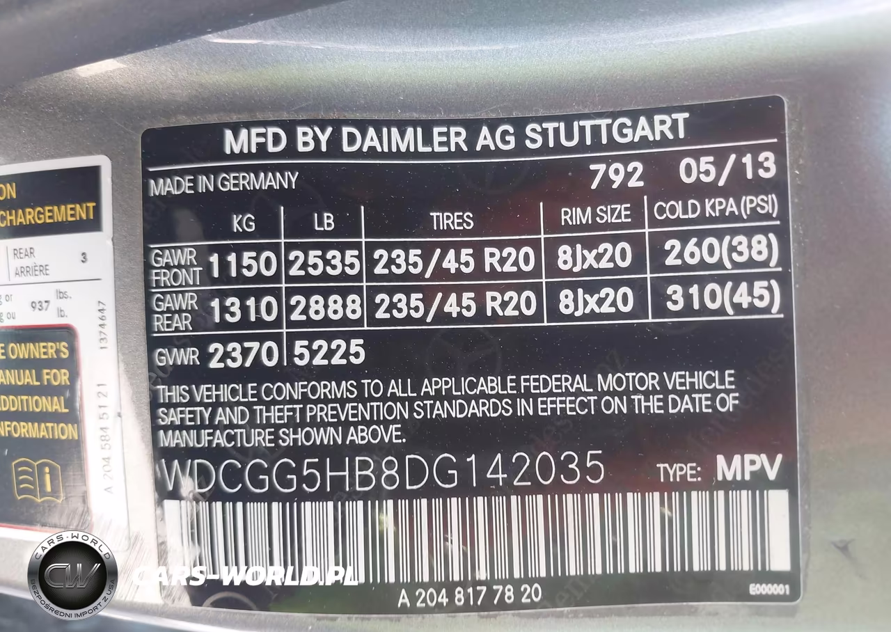 2013 Mercedes-Benz Glk 350 VIN:WDCGG5HB8DG142035 - 9