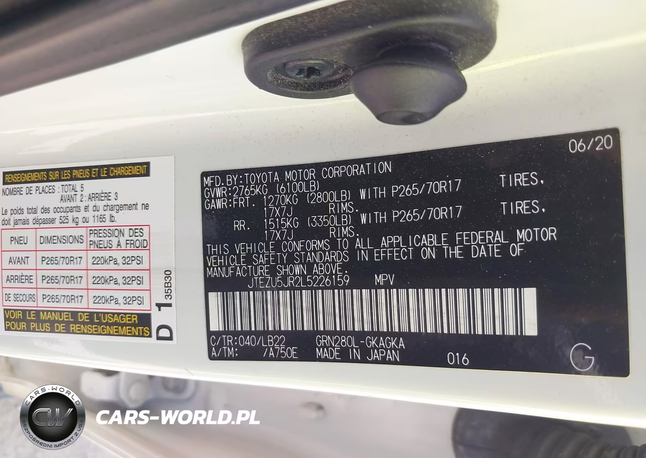 2020 Toyota 4Runner Sr5 Premium VIN:JTEZU5JR2L5226159 - 9