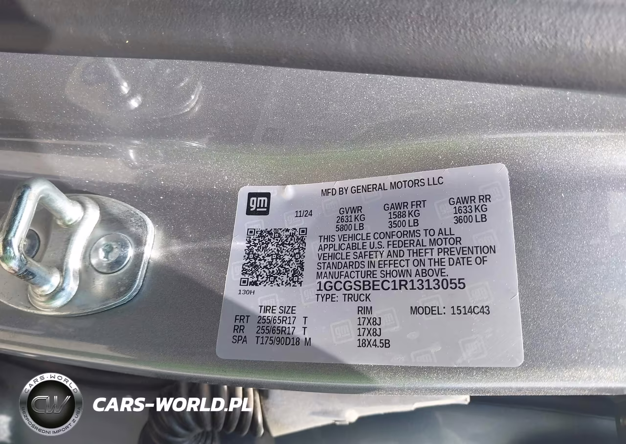 2024 Chevrolet Colorado 2Wd Wt VIN:1GCGSBEC1R1313055 - 9