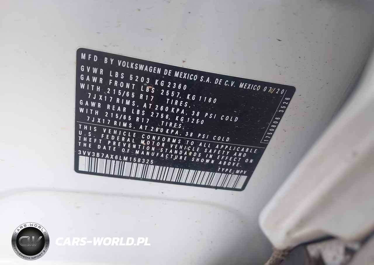 2020 Volkswagen Tiguan 2.0T Se-2.0T Se R-Line Black-2.0T Sel VIN:3VV3B7AX6LM158325 - 9
