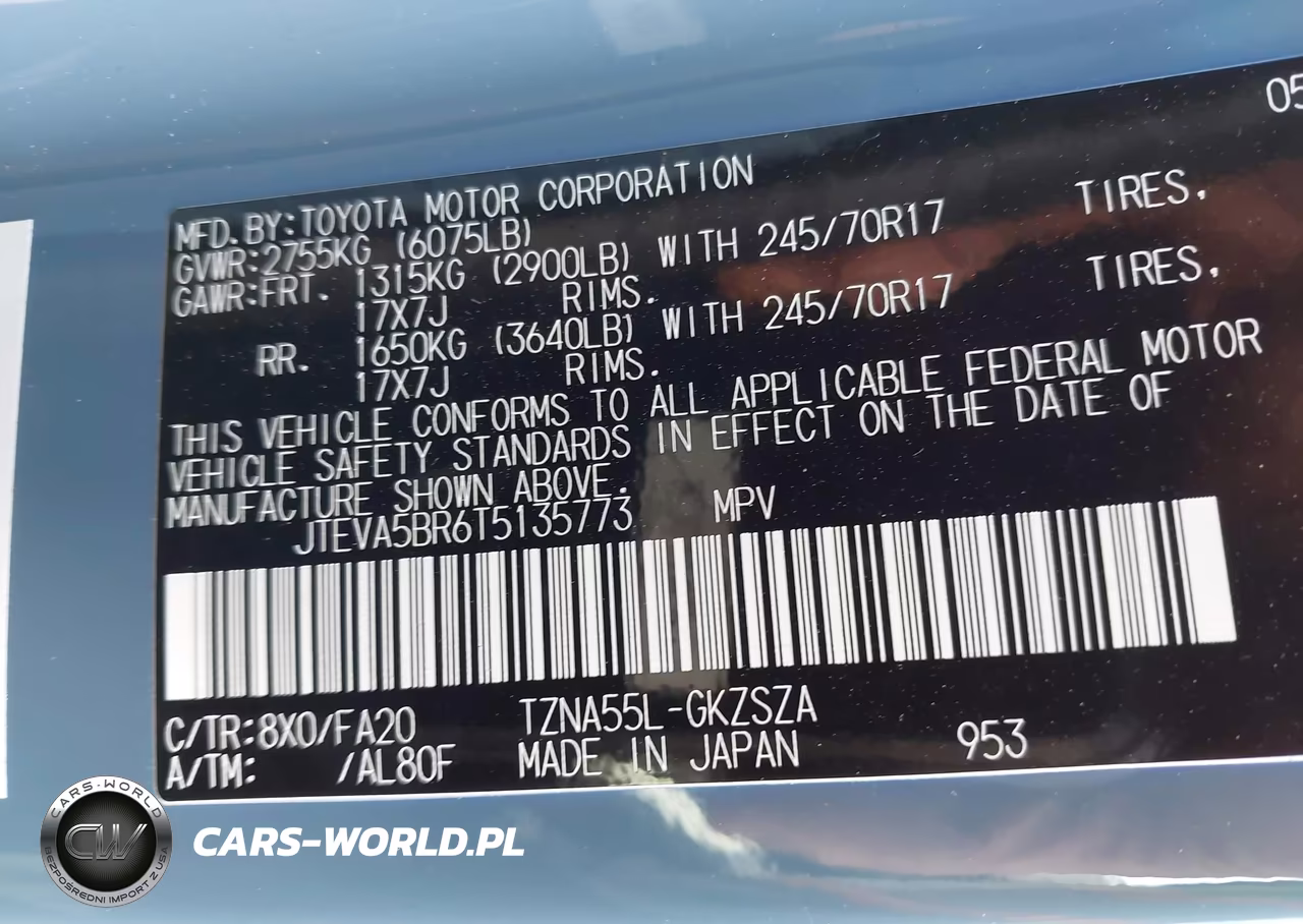 2026 Toyota 4Runner Sr5 VIN:JTEVA5BR6T5135773 - 9