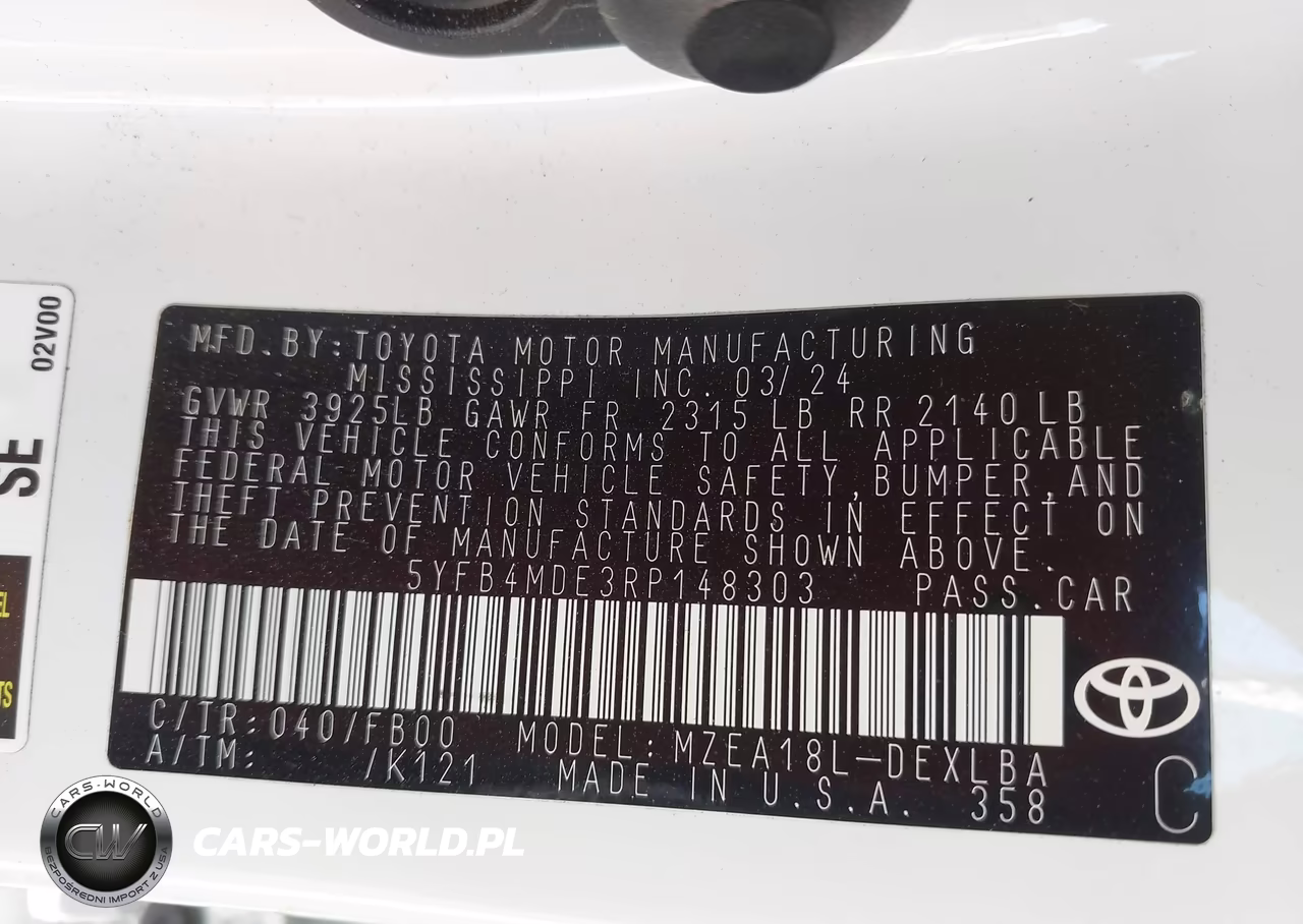 2024 Toyota Corolla Le VIN:5YFB4MDE3RP148303 - 9