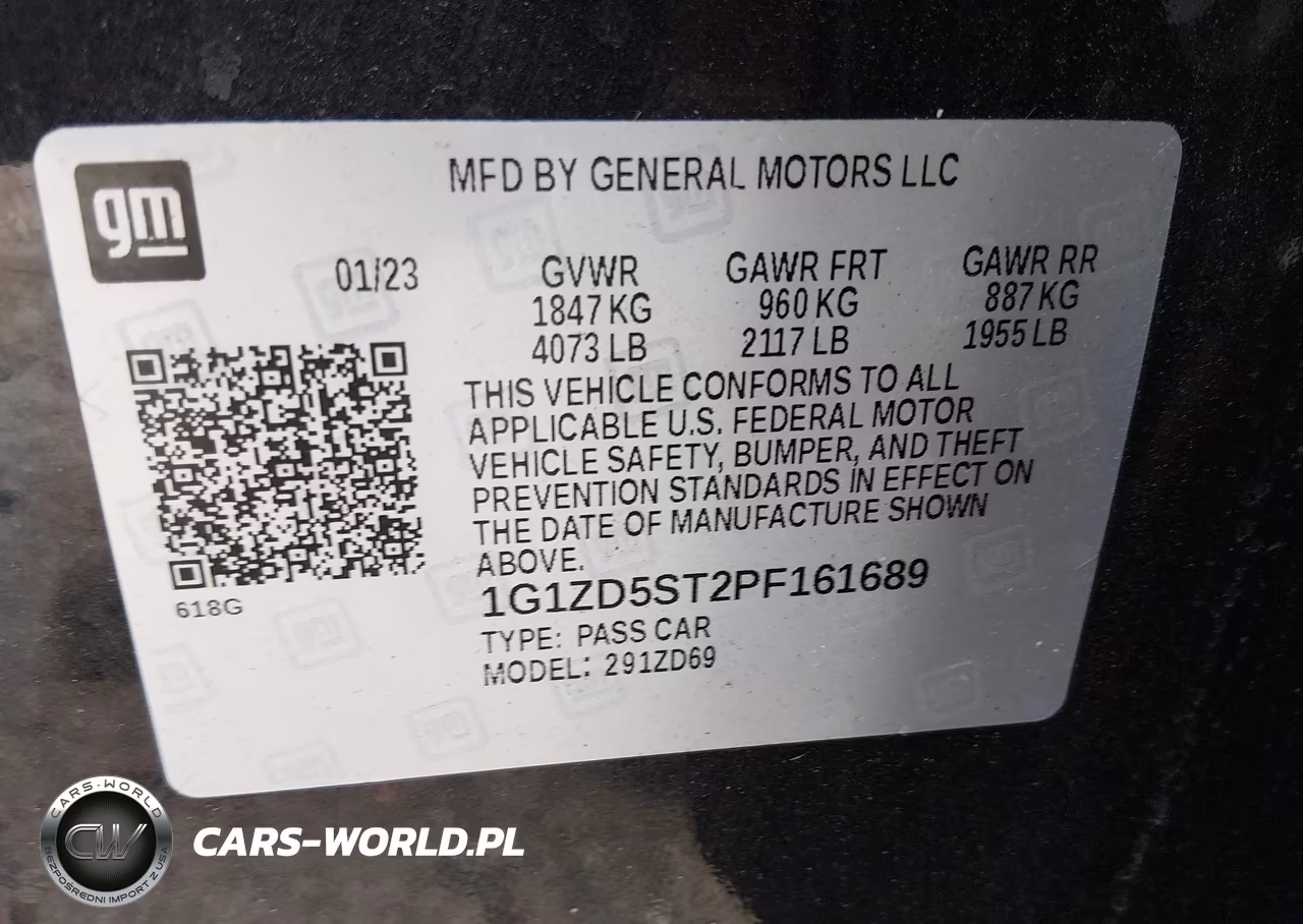 2023 Chevrolet Malibu Fwd 1Lt VIN:1G1ZD5ST2PF161689 - 9