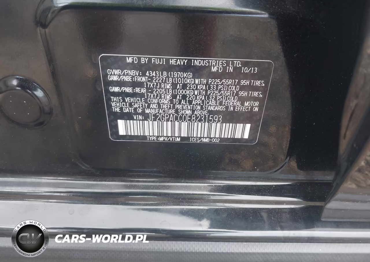 2014 Subaru Xv Crosstrek 2.0I Premium VIN:JF2GPACC0E8231593 - 9