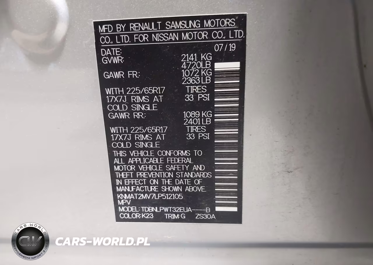2020 Nissan Rogue S Intelligent Awd VIN:KNMAT2MV7LP512105 - 9