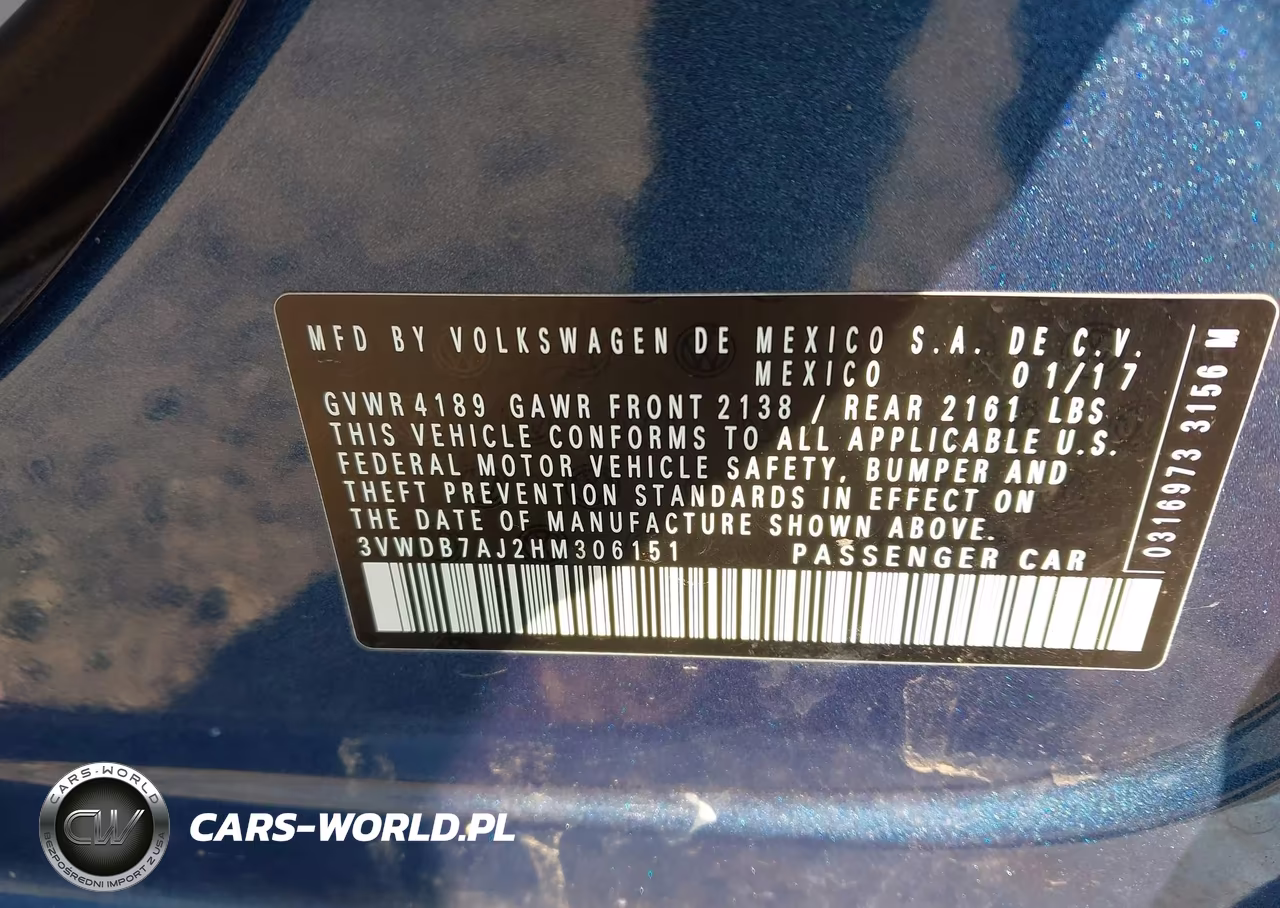 2017 Volkswagen Jetta 1.4T Se VIN:3VWDB7AJ2HM306151 - 9