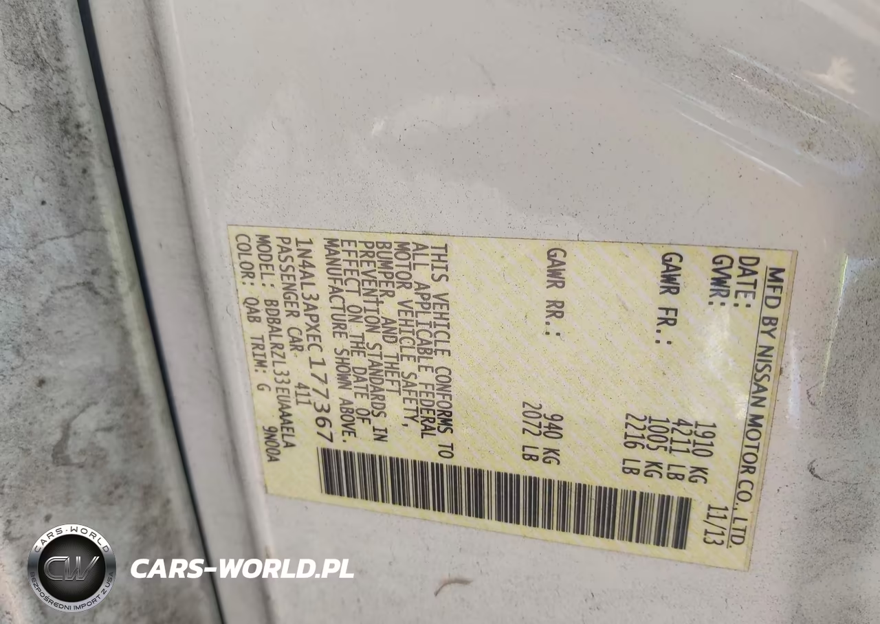 2014 Nissan Altima 2.5 S VIN:1N4AL3APXEC177367 - 9