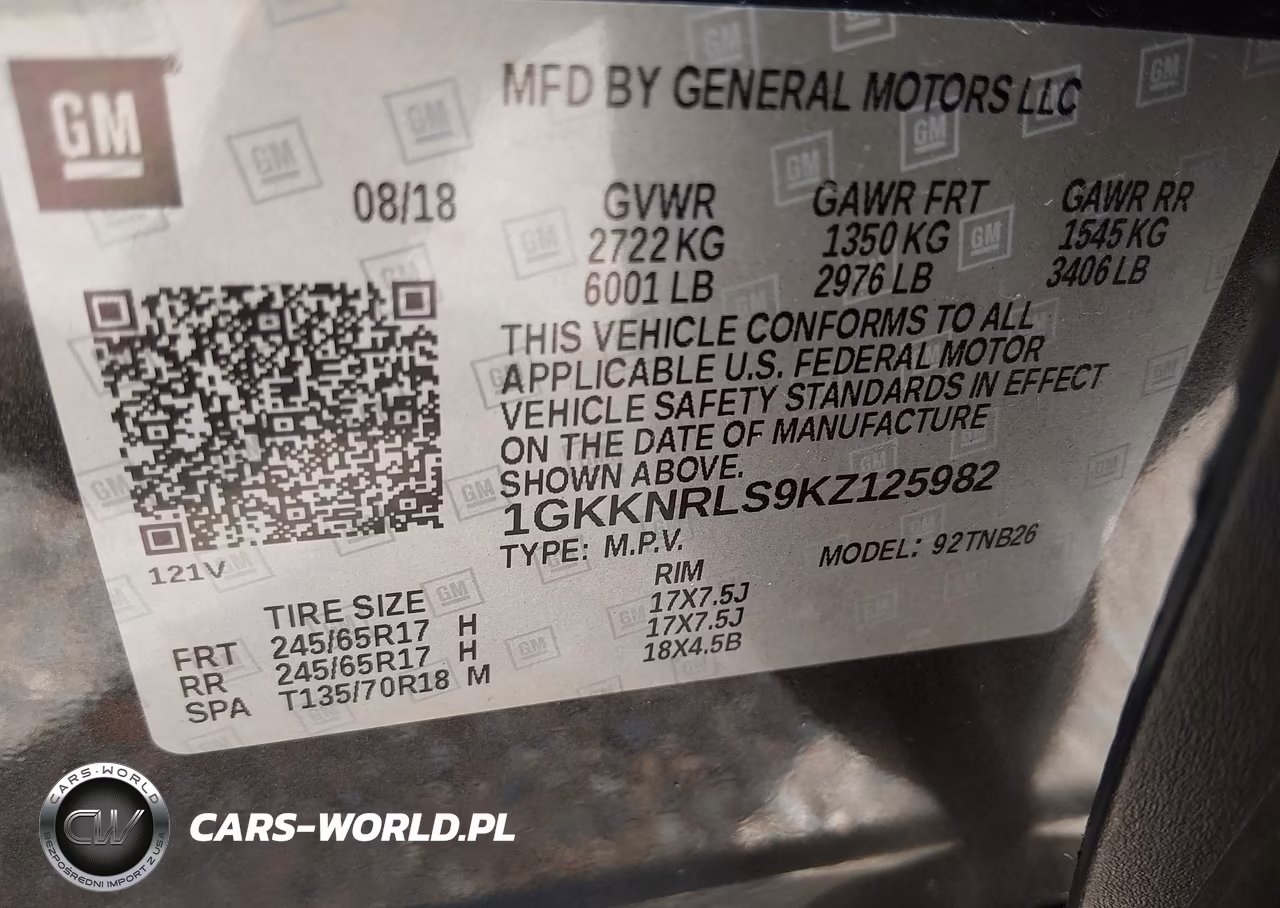 2019 GMC Acadia Sle-1 VIN:1GKKNRLS9KZ125982 - 9
