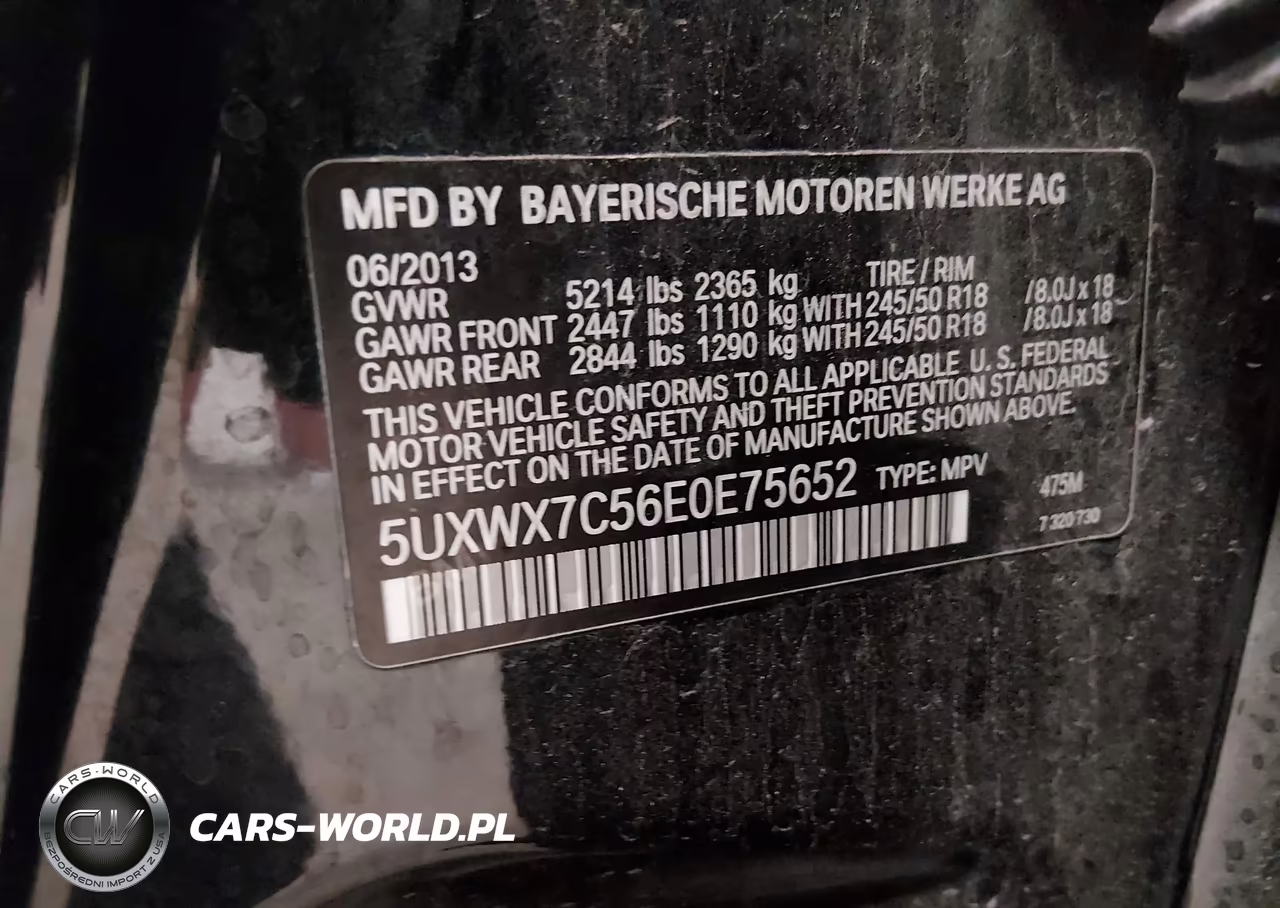 2014 BMW X3 xDrive35I VIN:5UXWX7C56E0E75652 - 9