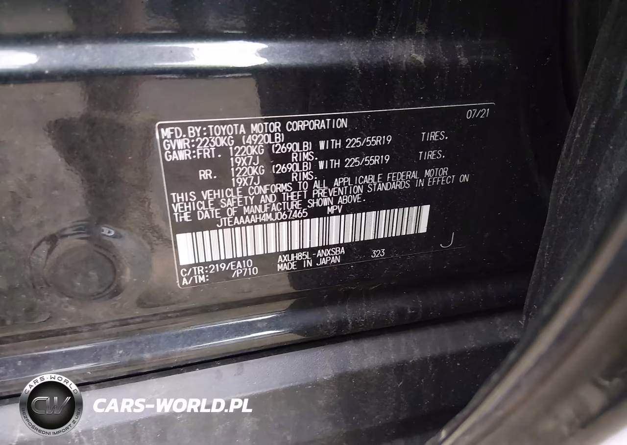 2021 Toyota Venza Limited VIN:JTEAAAAH4MJ067465 - 9