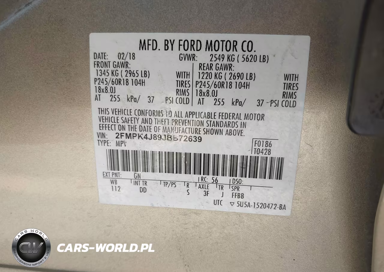 2018 Ford Edge Sel VIN:2FMPK4J89JBB72639 - 9