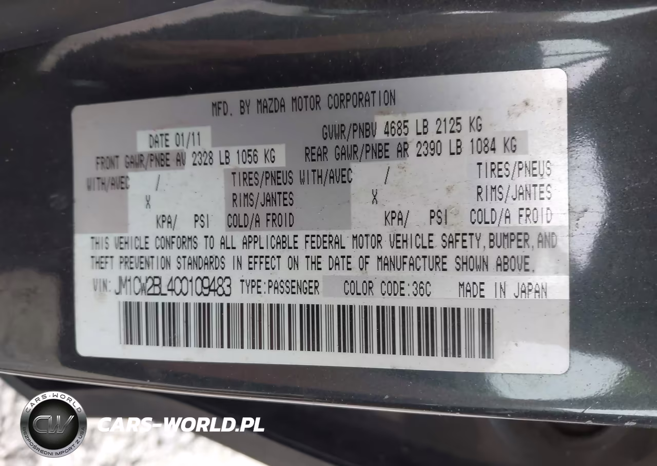 2012 Mazda Mazda5 Sport VIN:JM1CW2BL4C0109483 - 9