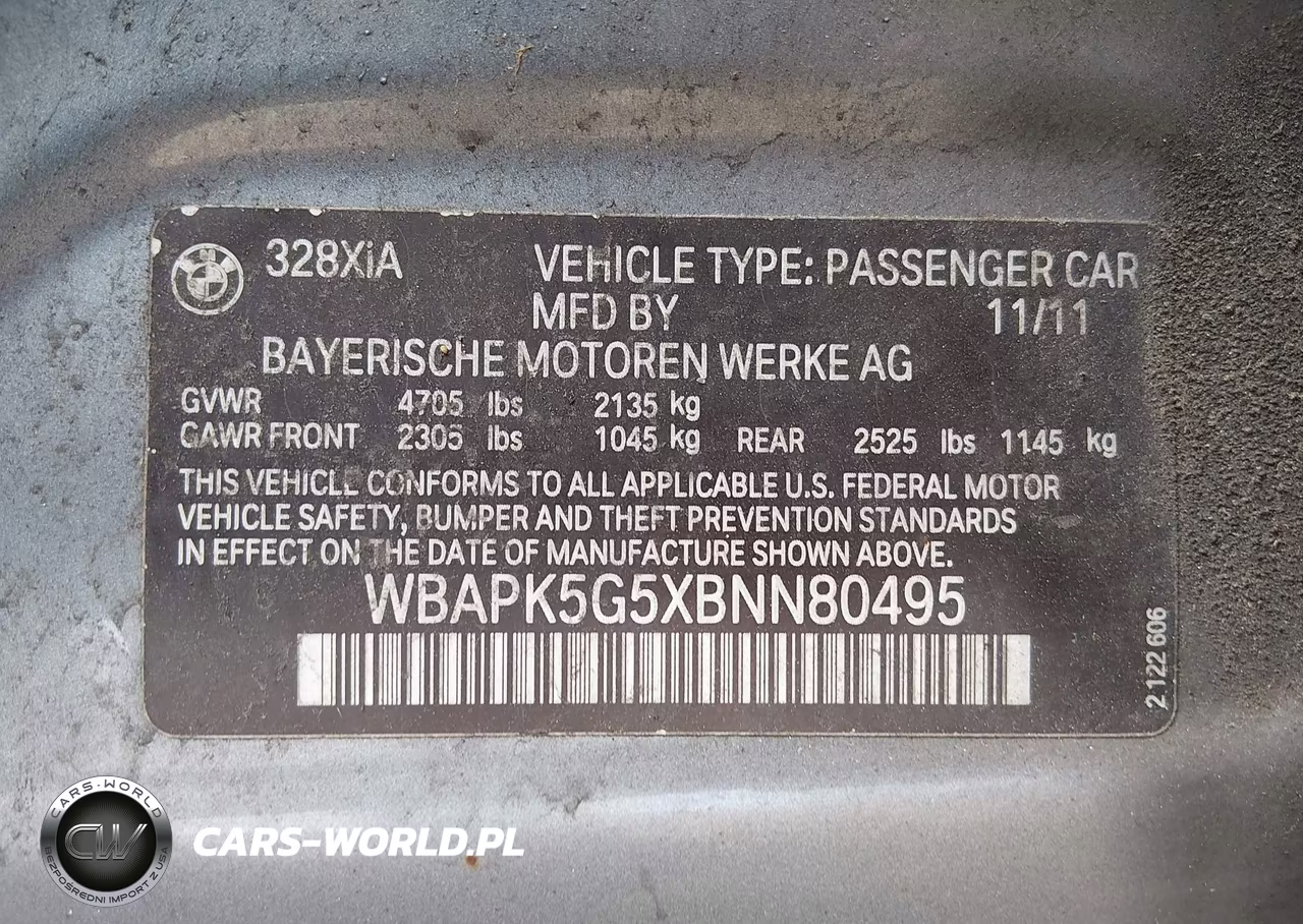 2011 BMW 328I xDrive VIN:WBAPK5G5XBNN80495 - 9
