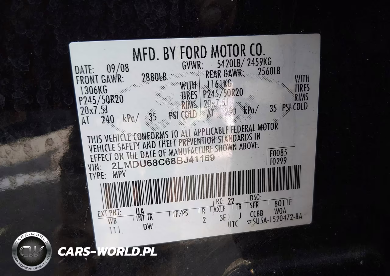 2008 Lincoln Mkx VIN:2LMDU68C68BJ41169 - 9