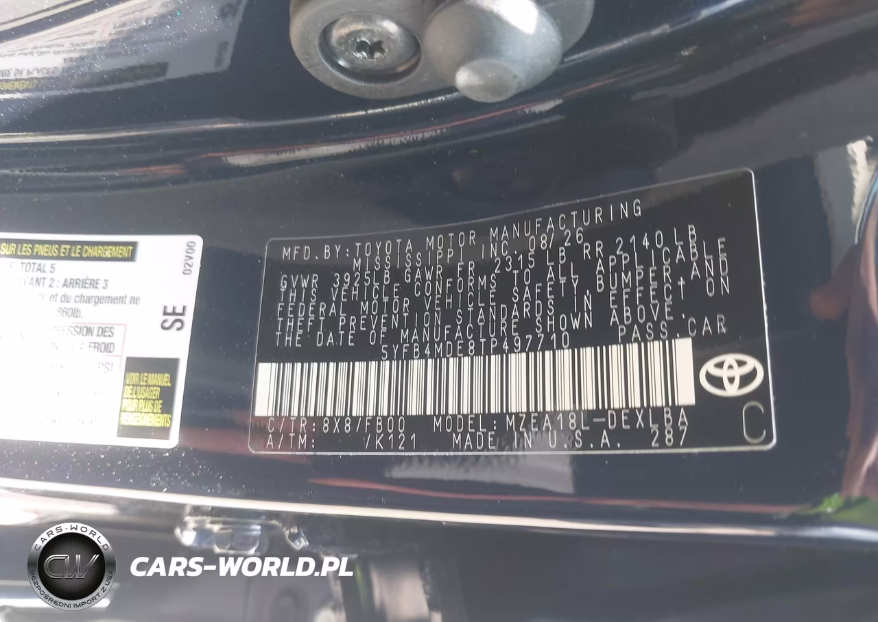 2026 Toyota Corolla Le VIN:5YFB4MDE8TP497710 - 9