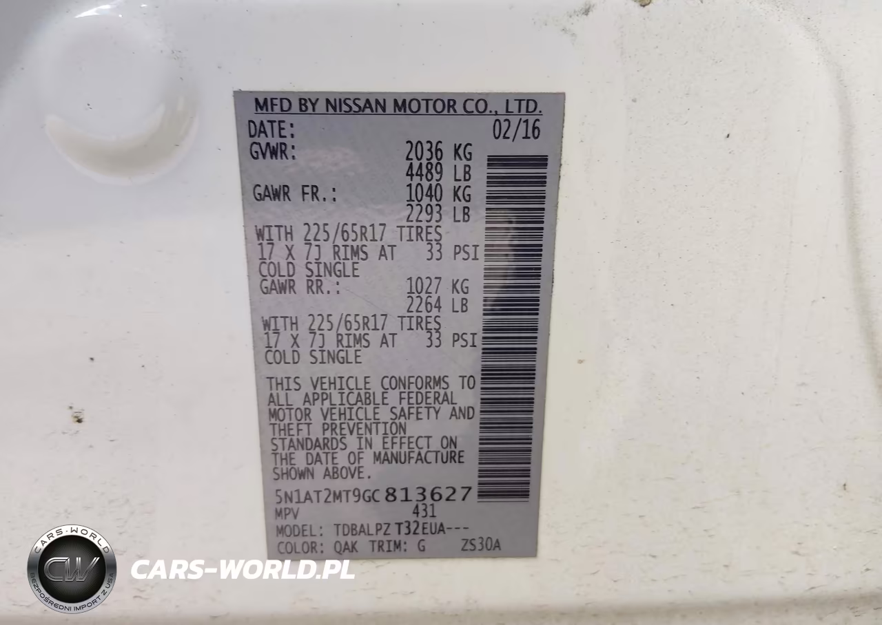 2016 Nissan Rogue S-Sl-Sv VIN:5N1AT2MT9GC813627 - 9