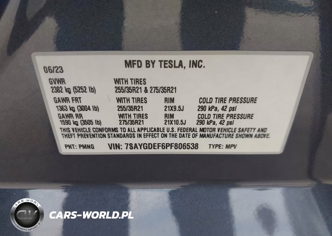 2023 Tesla Model Y Performance Dual Motor All-Wheel Drive VIN:7SAYGDEF6PF806538 - 9
