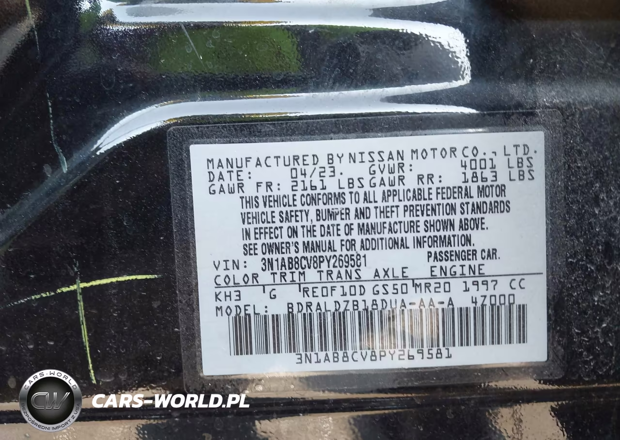 2023 Nissan Sentra Sv Xtronic Cvt VIN:3N1AB8CV8PY269581 - 9