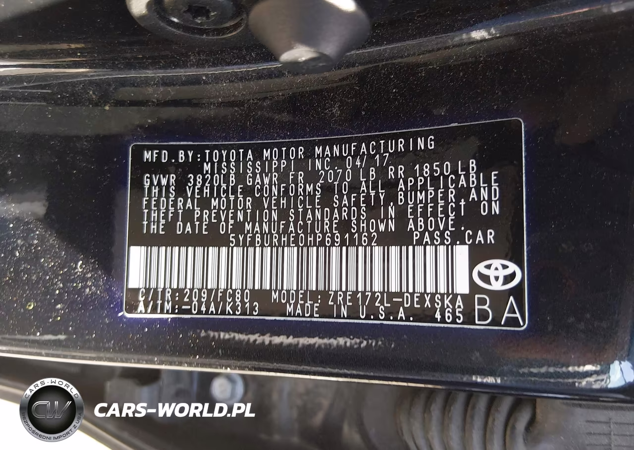 2017 Toyota Corolla Se VIN:5YFBURHE0HP691162 - 9