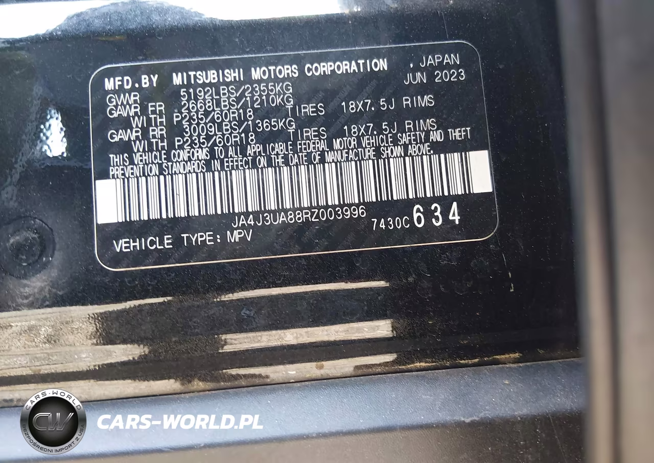 2024 Mitsubishi Outlander Es 2.5 2Wd VIN:JA4J3UA88RZ003996 - 9
